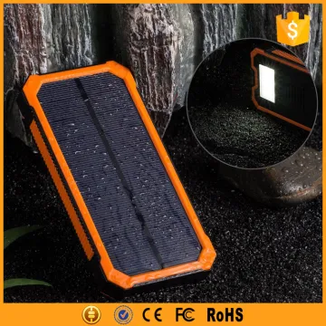 solar power bank 12000mah with led light