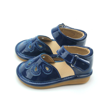 Sapatos Squeaky Bebé Duráveis ​​Azul Marinho Mais Populares