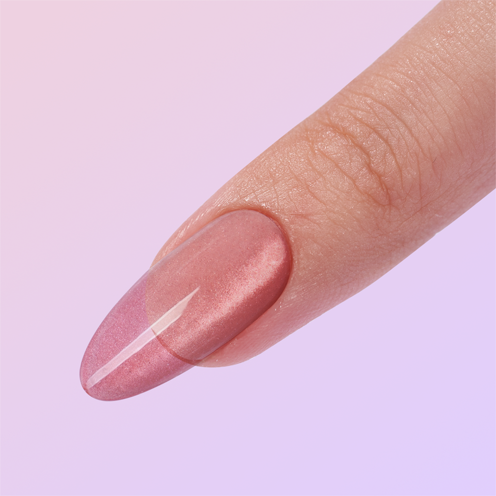 translucent cat eye false nail