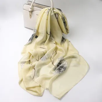 Spring Long Style New Silk Satin Woman Scarf
