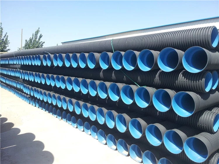 خط بثق الأنبوب المموج ذو الجدار المزدوج 400-800 مم HDPE