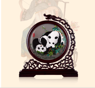 Hand Embroidered Artwork  Panda
