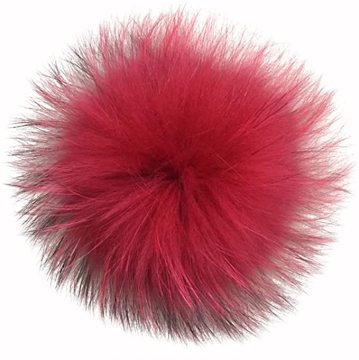 Real Fur Raccoon Pom Pom for Scarves Hats Bags DIY Accessories