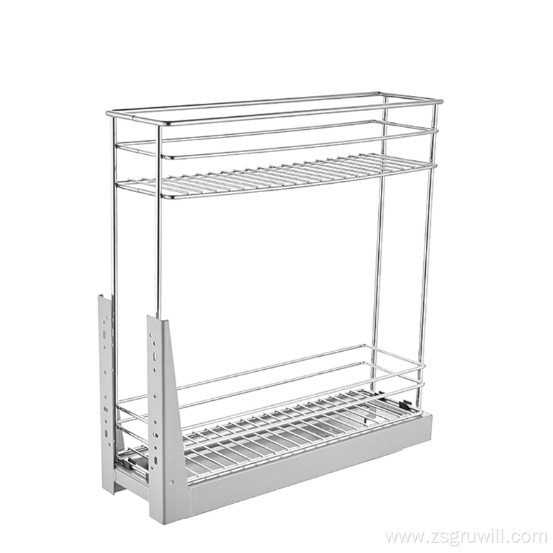 Wholesale Two Layers Kitchen Spice rack Pullout Basket