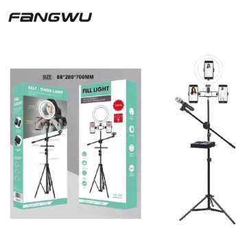 Professionelles LED -Ringlicht von guter Qualität mit Stativ für verbessertes Live -Streaming