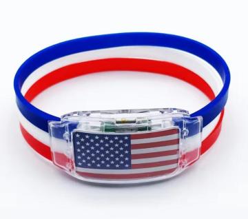 Football Cup Cheers LED Luminous Banner Silicon Plaza Bracelet Football Team Cheering Proposa New