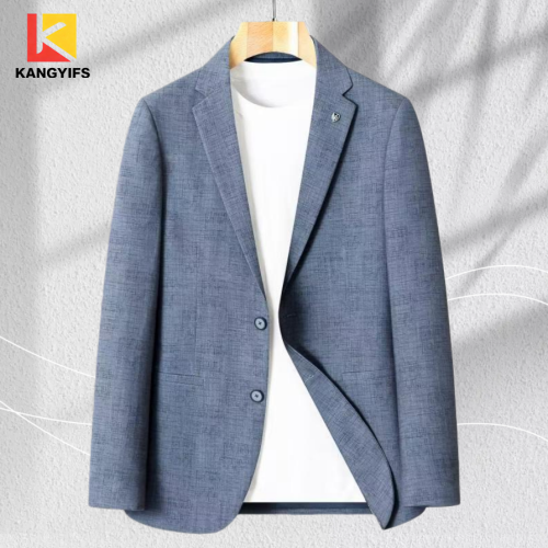 Veste de costume rafraîchissante de couleur claire avec design texturé