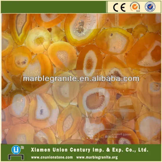 Natural polished orange agate