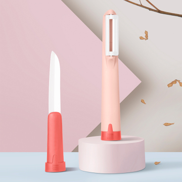 MIDDIA 2-in-1 keramische mes en peeler set