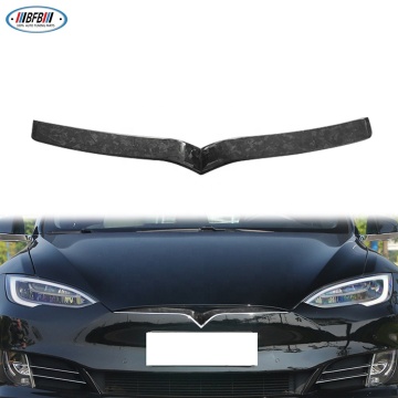 Forged Carbon Fiber Front Bumper Grille Cover for Tesla Model S 2016-2022