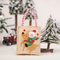 Decoraciones navideñas muñeco de nieve muñeca impresa bolso