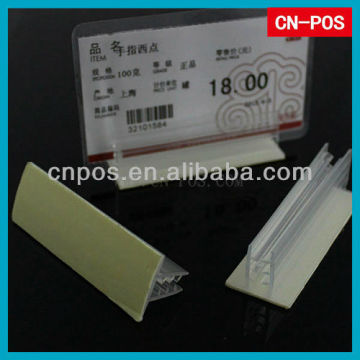 supermarket plastic adhesive label holder for hanging