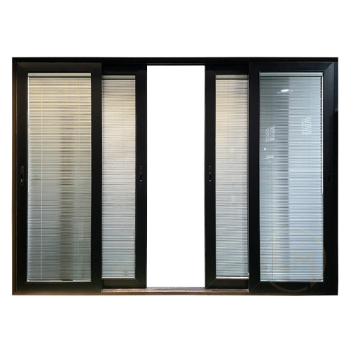 Varanda Black Sliding Exterior Patio Porta com persianas