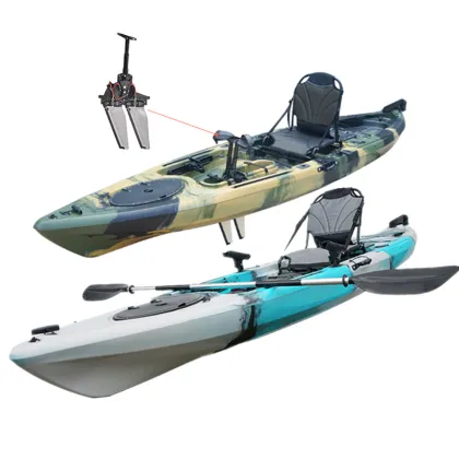 Plastic Waterplay Crafts Foot Pedal Drive Kayak for Fishing Enthusiasts