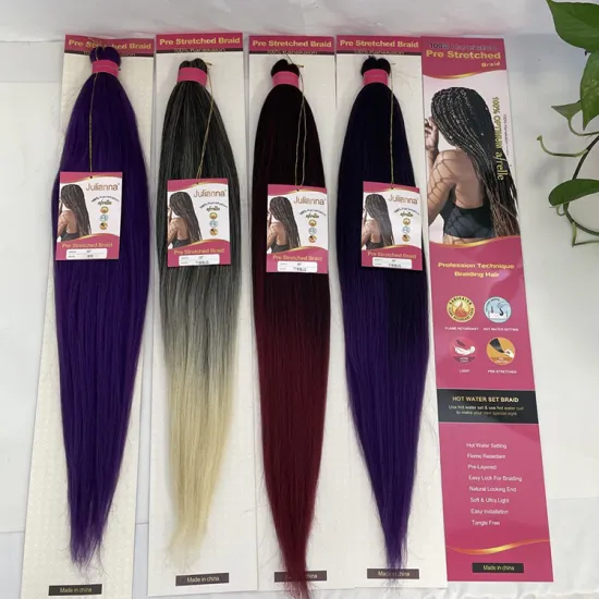 Julianna Cheap Synthetic Customization Attachments Prestretched Expression Yaki Braiding Hair Ombre