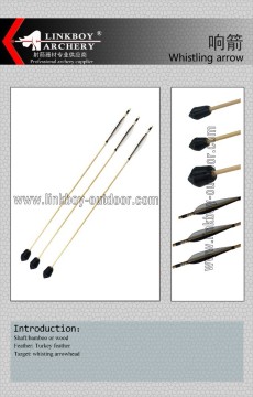 Factory wholesale Linkboy LBA016-4 bow and arrow whistle arrow archery arrow for hunting of 3 Turkey feathers