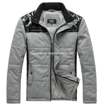 PU Splice Padded Jacket