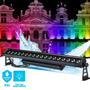 Éclairage de façade LED extérieur à faisceau étroit - Battend à barre linéaire 72W 64ed 48W 18PCS Wall Washer Spot Light