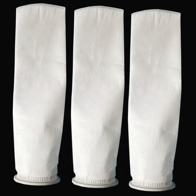 5 - 200 Micron Welded Polyester Felt Filter Bag Industrial Polypropylene Ring3