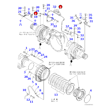 Dump truck HD405-7 sensor 566-88-66141