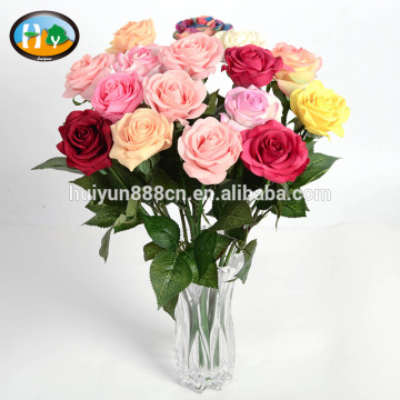 High quality multicolor artificial single rose flower for home decoration