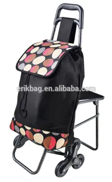 Folding Wheeled Shopping Trolley Bag,Shopping Trolley Bag,Folding Wheeled Shopping Trolley Bag with chair