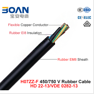 H07zz-F, Rubber Cable, 450/750 V, Flexible Rubber Cable (VDE 0282-13)