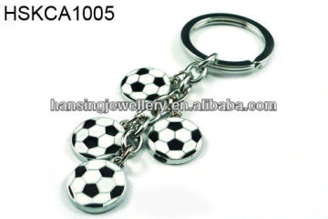 Fashion Metal Enamel Football Charms Keychain