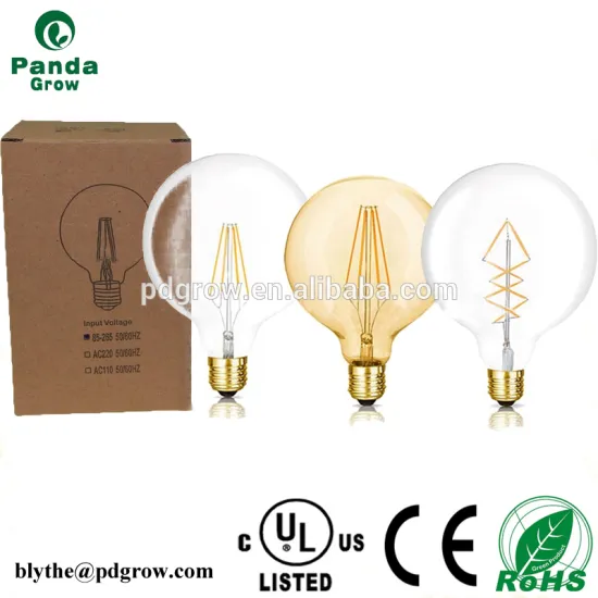High lumen long filament dimmable 3000K 4W G80 G95 G125 edison led light bulb
