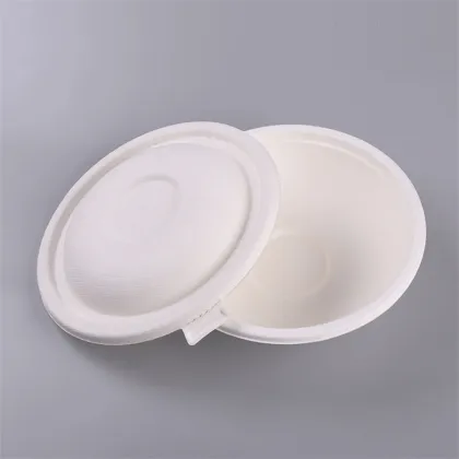 Biodegradable disposable paper bowl food bowl with lid