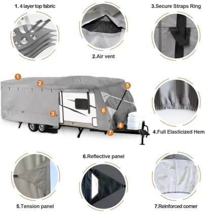 Accessories Deluxe 4 Layers Travel Trailer RV Cover