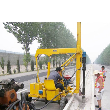 Hydraulic Wheeled Down the Hole Hammer Drill Rig for Road Safety Barrier Piles