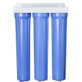 Prefiltro azul de tres etapas de 20 pulgadas
