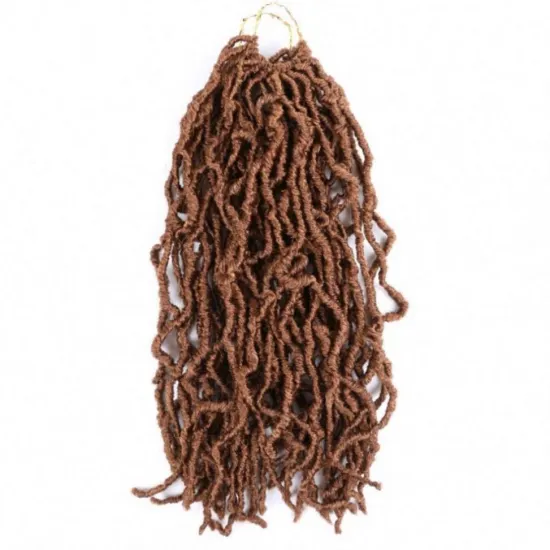 MYZYR 18inch Boho Messy Goddess Faux Locs Crochet Braids Hair Bohemian With Curls End Synthetic Ombre Braiding Hair Extension