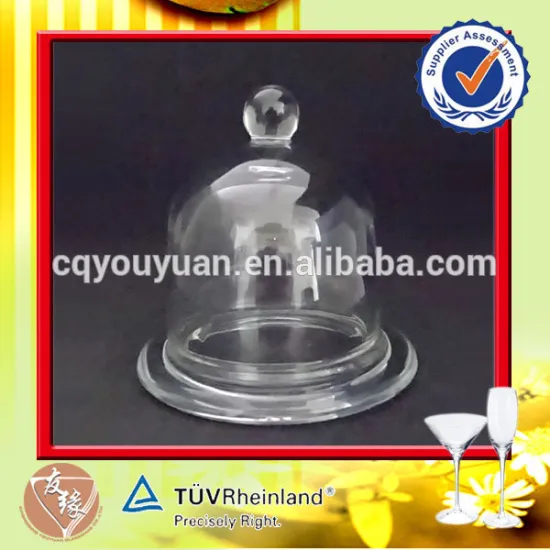 contemporary pattern mini glass covered cake stand