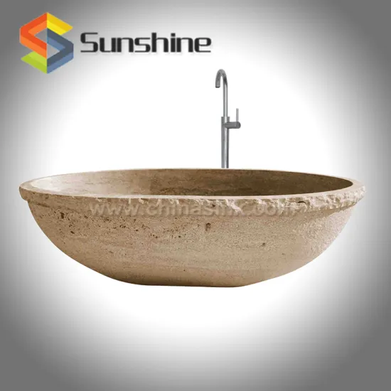 Yellow Travertine Bathtubs Natural Chiseled Finish Bathtub Stone