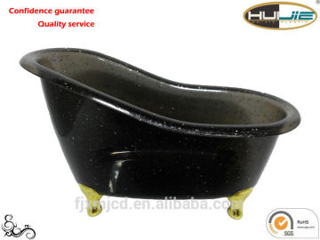 Plastic mini bathtub as gift - BC-0001(Transparent Black Color Glitter Powder+Golden Foot)