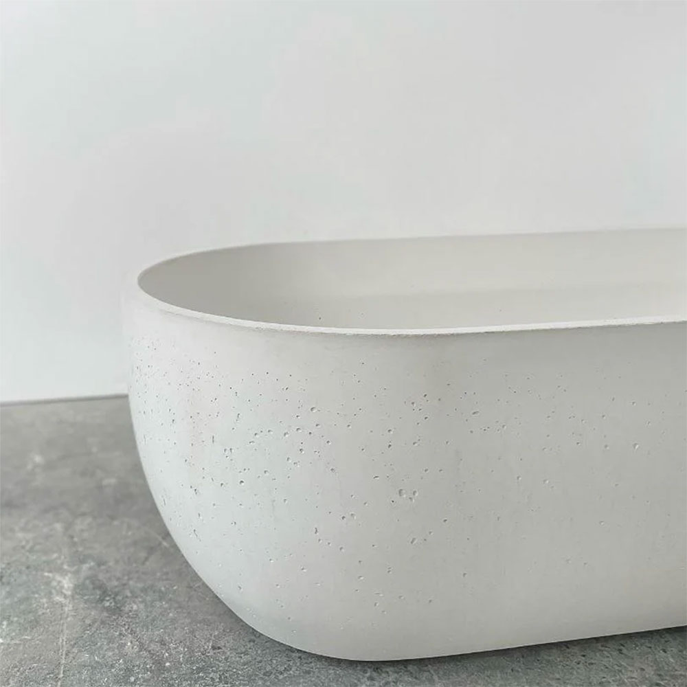 Elegant Solid Color Round Concrete Bathtub