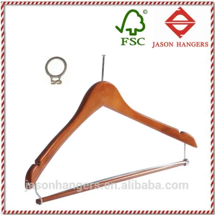 CU3014-H Custom cheap hotel wooden closet safe hanger