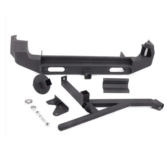 Maiker Manufacturer Car Bumpers: Rear Bumper with Spare Tire Rack for Suzuki Jimny 98+ 4x4 Accessories