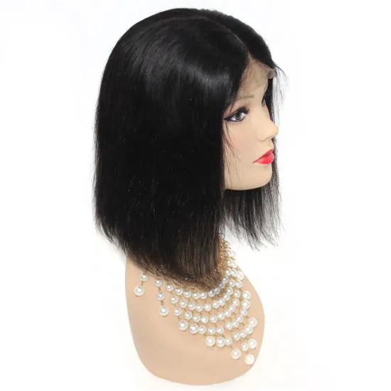 Raw Indian Virgin Natural Human Hair Bob Wig Hd Full Lace Front Human Hair Wig Straight Short Bob Wigs