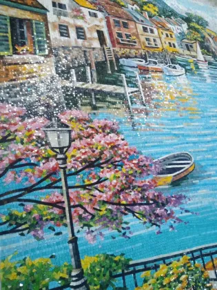 Starry Night by Van Gogh - Handmade Glass Mosaic Wall Art