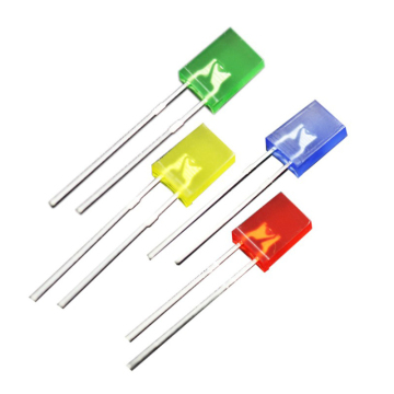 Diode LED 2x5x7mm diffusée diverses couleurs (blanc, rouge, jaune, bleu, vert, blanc, orange) avec des épingles courtes / longues - 1000pcs / sac