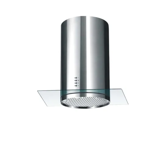 Factory Price Kitchen Appliance: Copper Motor Island Hood in Stainless Steel from Guangdong