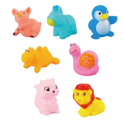 Colorful Silicone Animal Bath Toy Set: Safe and Fun Squirters for Kids' Bath Time