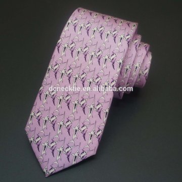 animal design custom own printed necktie silk