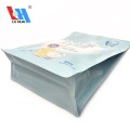 Aluminum Foil Flat Bottom Bags Custom Aluminum Foil Zipper Block Bottom Pouch Manufactory