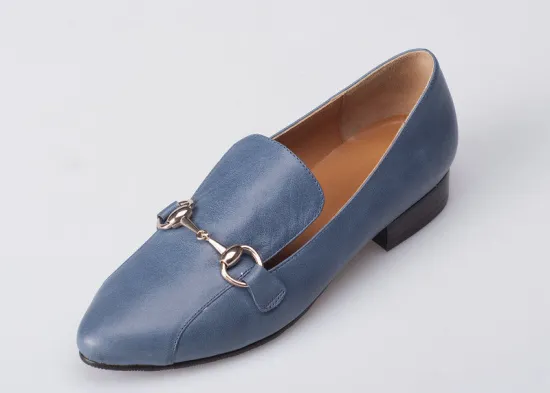 Spring / Autumn Womens Leather Flat Shoes , Brown Or Black Grain Leather