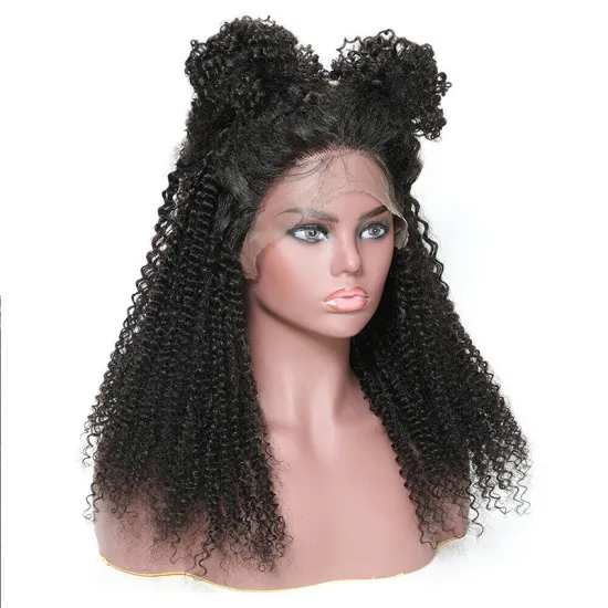 Popular Design Hair Bob Human Frontal Fringe Cuticle Aligned Lace Front Closure Brazilian Curly Afro Mongolian Kinky Curly Wig