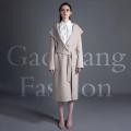 Rice white double sided cashmere overcoat